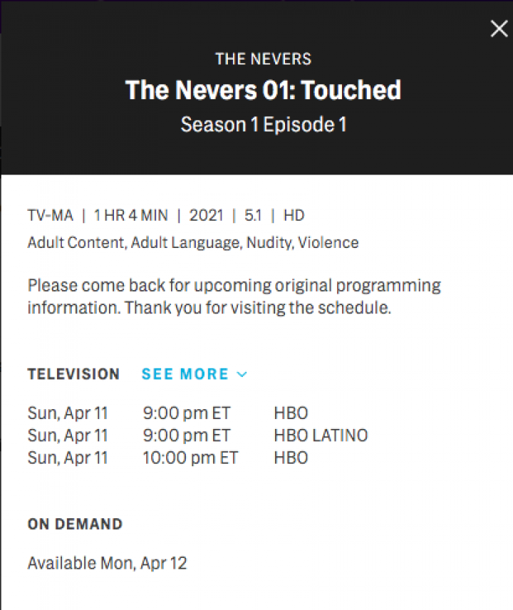 the nevers hbo